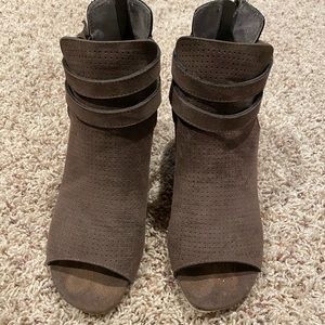 Open toe booties